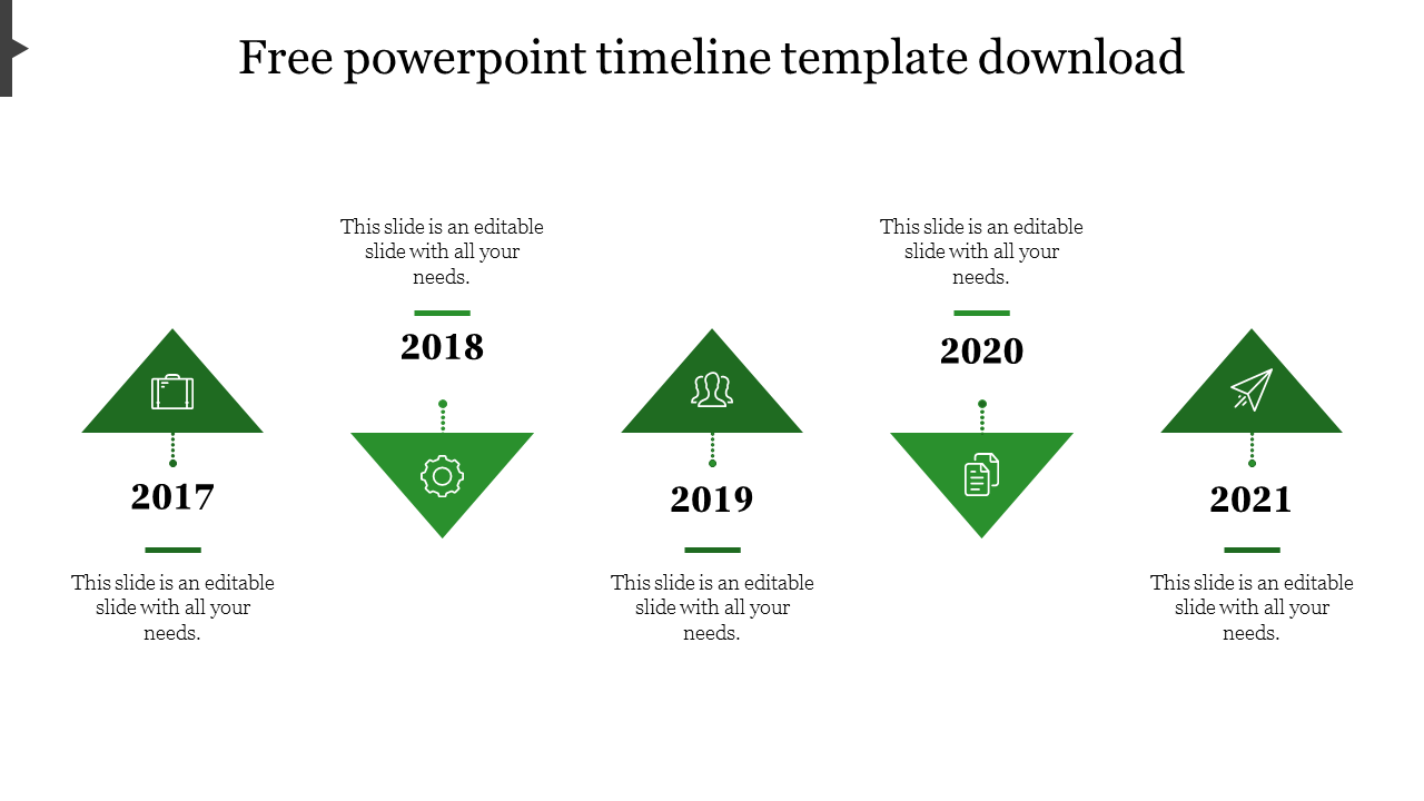 free powerpoint timeline template download-Green